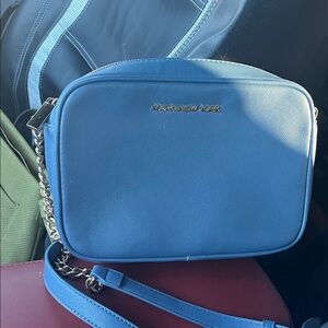 Marc New York Bright Blue Chain Strap Crossbody